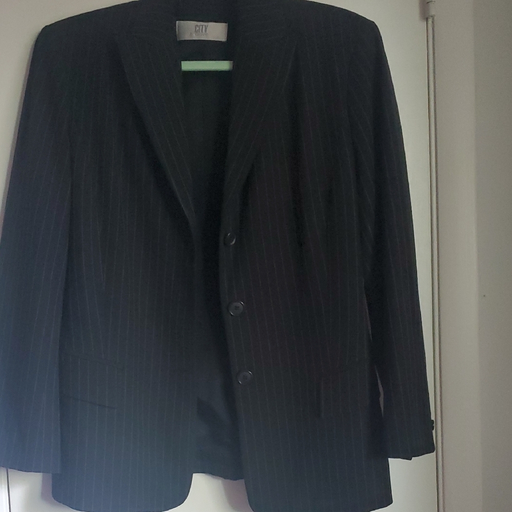 Black Pinstripe Women's Blazer